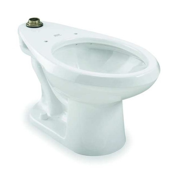 Toilet Bowl, 1.1 to 1.6 gpf, Flushometer, Floor Mount, Elongated, White