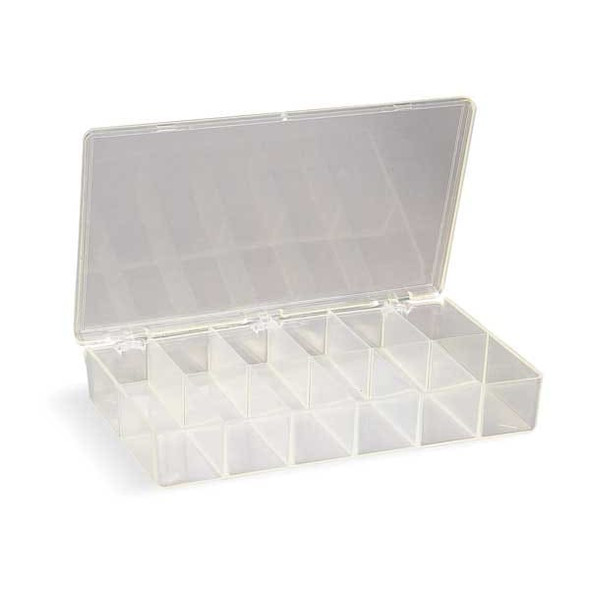 Flambeau Compartment Box with 12 compartments, Plastic, 1 13/16 in H x 6-3/16 in W 6654KD