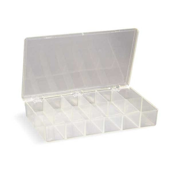 Compartment Box with 12 compartments, Plastic, 1 13-16 in H x 6-3-16 in W  6654KD