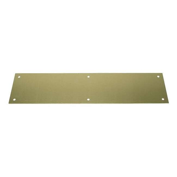 Rockwood Door Push Plate, Brass, 16"L x 4"W, 0.05" Proj. 70C.3