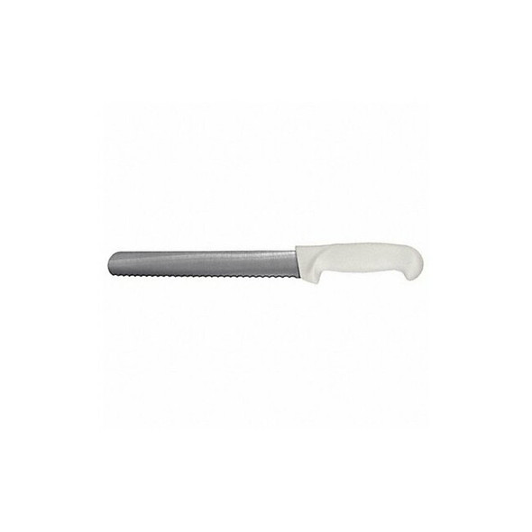 Crestware Slicer Knife,12 in Blade,White Handle KN53 Crestware Slicer Knife,12 in Blade,White Handle KN53
