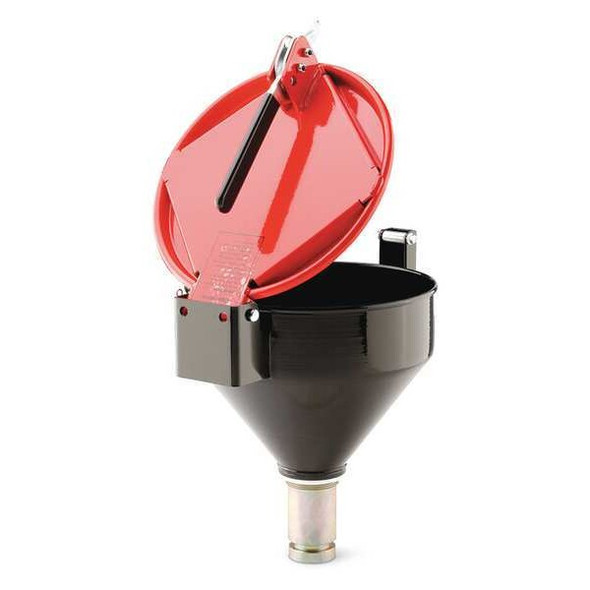 Pig Drum Funnel,Steel,15 in. H,Red DRM1127-RD-NPT