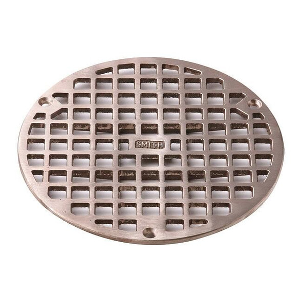 Jay R. Smith Manufacturing Floor Drain,Nickel Bronze,Round,1/4" H A08NBG