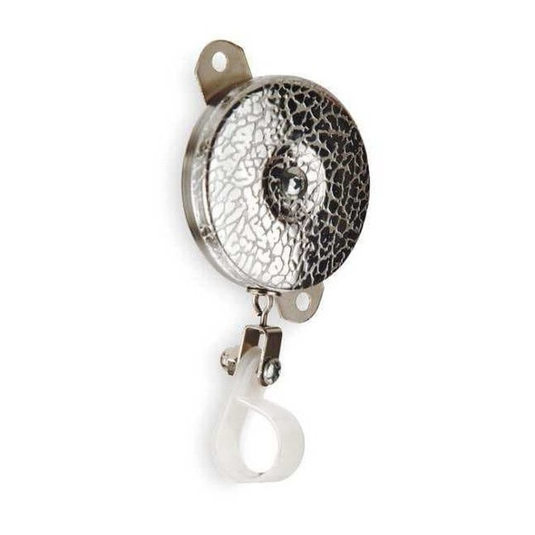 Retractable Tether, Chrome, Stainless Steel Chain, Chrome Texture