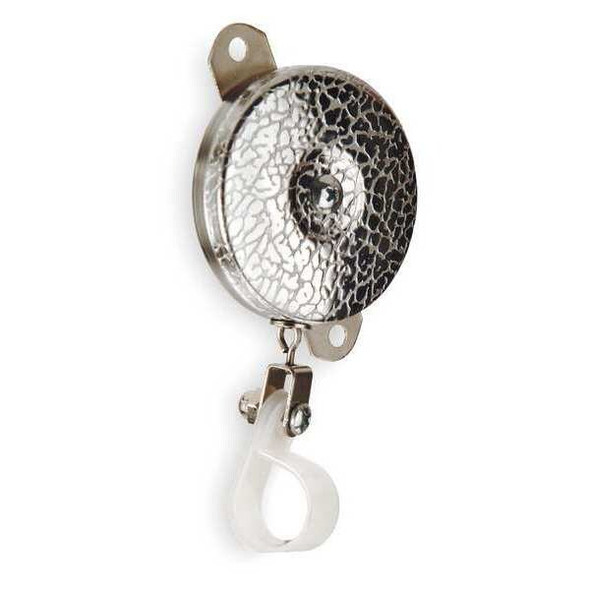 Retractable Tether, Chrome, Stainless Steel Chain, Chrome Texture