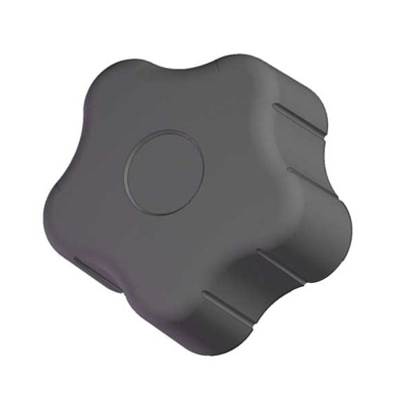 Soft Touch Star Knob, 3/8-16 Thread Size, 2-3/8" Dia., Blind Tap