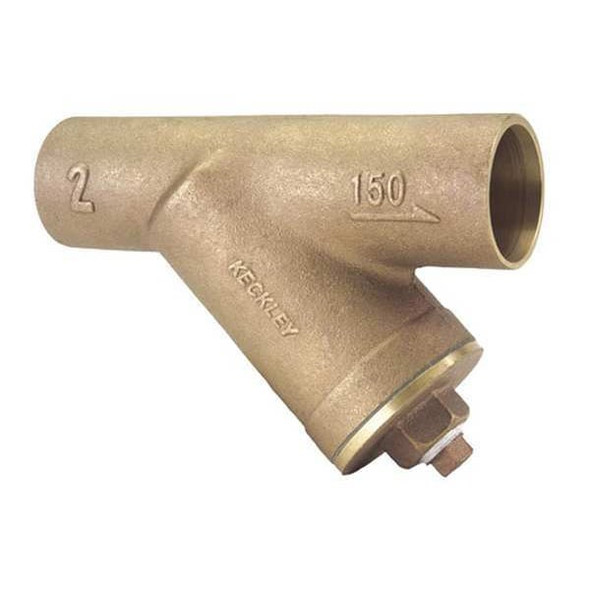 Keckley Y Strainer,6 7/8" H,20 mesh,Bronze 11/21SJY-BCM20M34-FTI-E