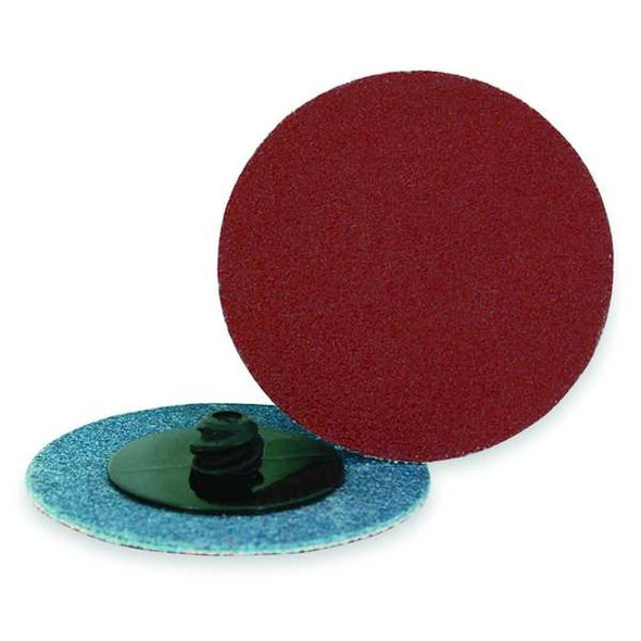 Arc Abrasives Quick Change Disc, AlO, 2in, 180G, TR, PK25 11-31658