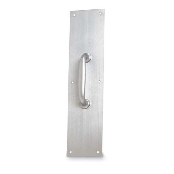 Rockwood Door Pull Plate, Stainless Steel, 16"L x 4"W, 0.05" Proj. 132 X 70C.32D