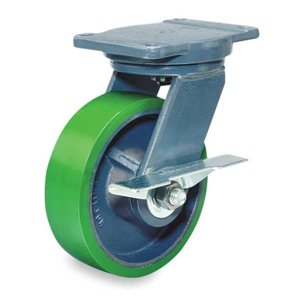 Hamilton PlateCaster,Swivel,Polyurethane,10 1-2"H S-CH-83DB-4SL-FB