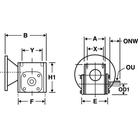 Boston Gear Speed Reducer,C-Face,56C,60:1 F7718-60-B5-G