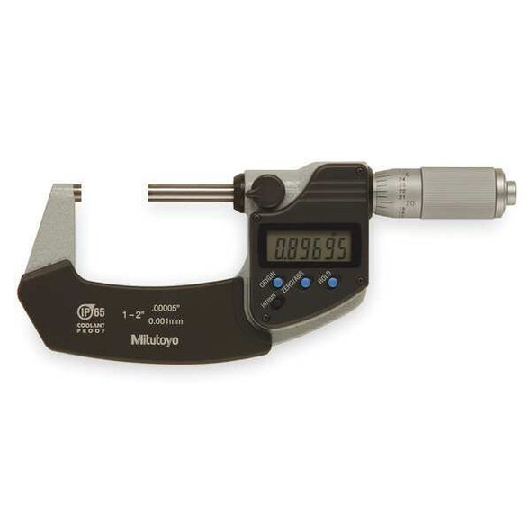 Mitutoyo Electronic Digital Micrometer,1 to 2" 293-345-30