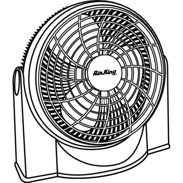 9" Blade Dia Table & Floor Fan, Non-Oscillating, 3 Speeds, 120VAC, Gray  9530