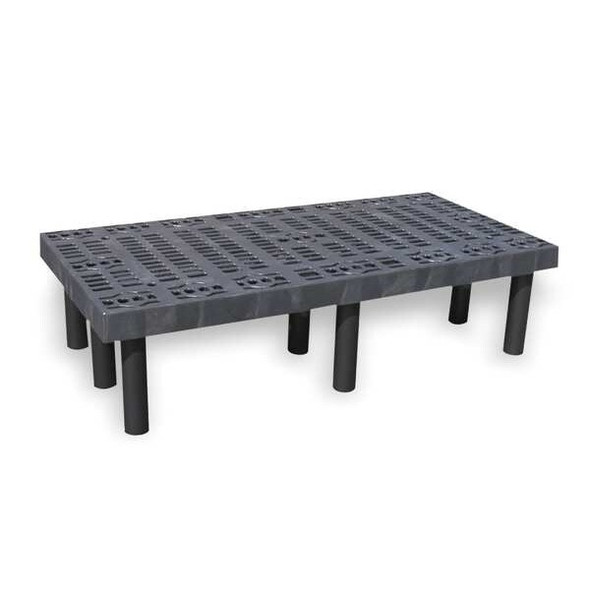 Structural Plastics Dunnage Rack,700 lb.,HDPE,48 W x 24 D D4824