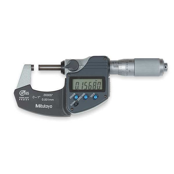 Mitutoyo Digital Micrometer,0 to 1In,SPC,Friction 293-335-30