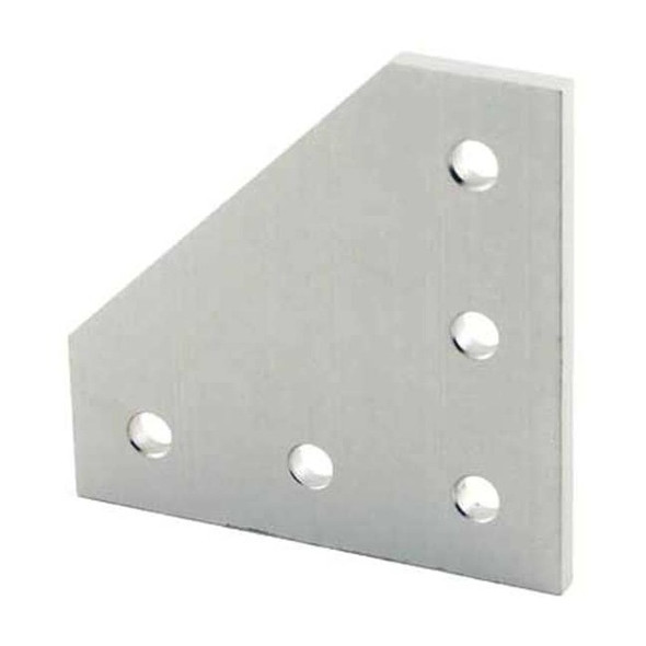 80/20 90AngledFlatPlate,Alum,Slvr,135mm,135mm 45-4351