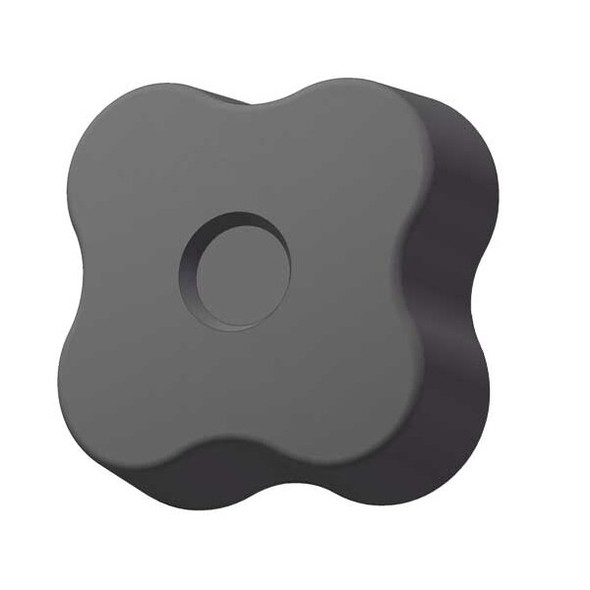 Soft Touch Four Lobe Knob, 3/8-16 Thread Size, 1"L, Steel