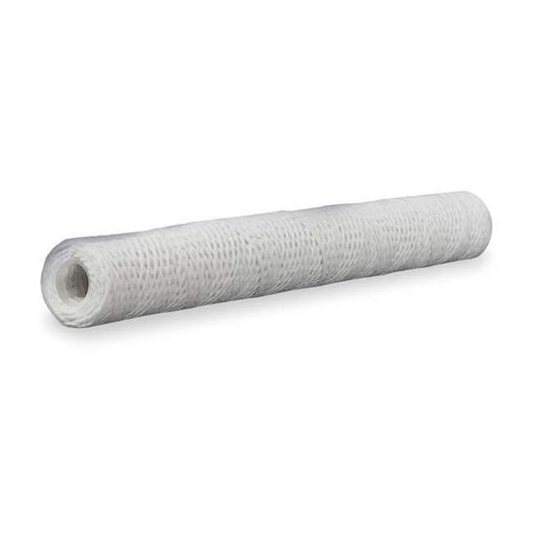 String Wound Filter Cartridge, 5 gpm, 100 Micron, 2-7/16" O.D., 10 in H, 6 PK