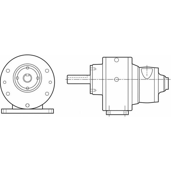 Gast Air Gearmotor,0.31 HP,27 cfm,400 rpm 1UP-NRV-16-GR11