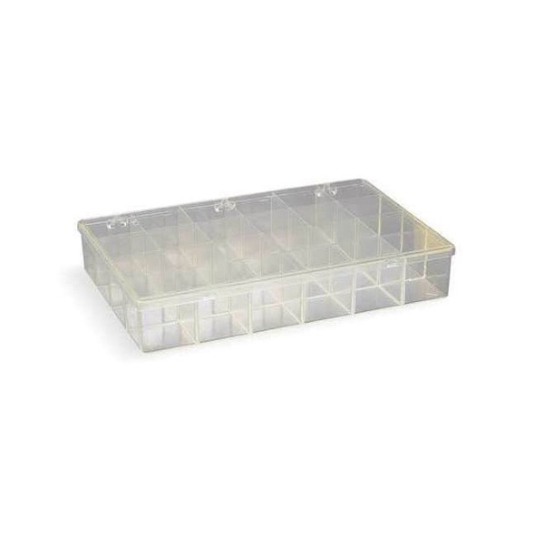 Compartment Box with 24 compartments, Plastic, 2 13/16 in H x 8-1/2 in W