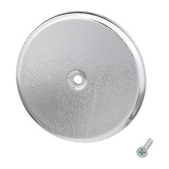 Oatey 5 Dia, Plastic, Chrome, High Impact, Cover Plate 34406