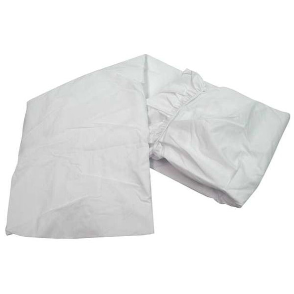 R & R Textile Fitted Sheet,80 in L,White X32015