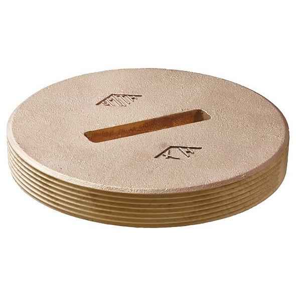 Jay R. Smith Manufacturing Round Floor Cleanout, Cast Bronze Plug, 6" 4470T06