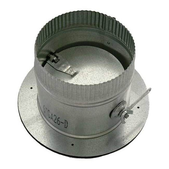 Greenseam Duct Collar w/Damper 10 in W, 6 in H GR6POCR8GA26D