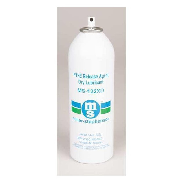 Lubricant, 14 oz, Aerosol Spray Can, PTFE Base, 600 Degrees F Max Op Temp, White