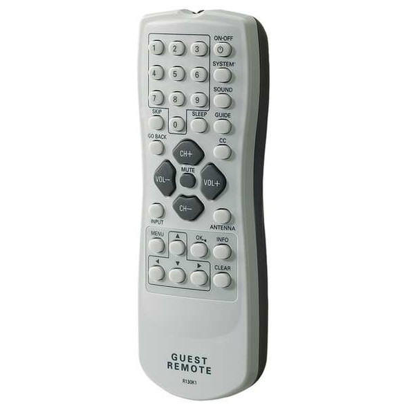 Rca Healthcare TV Extended Guest Remote, White/Gray R130K1