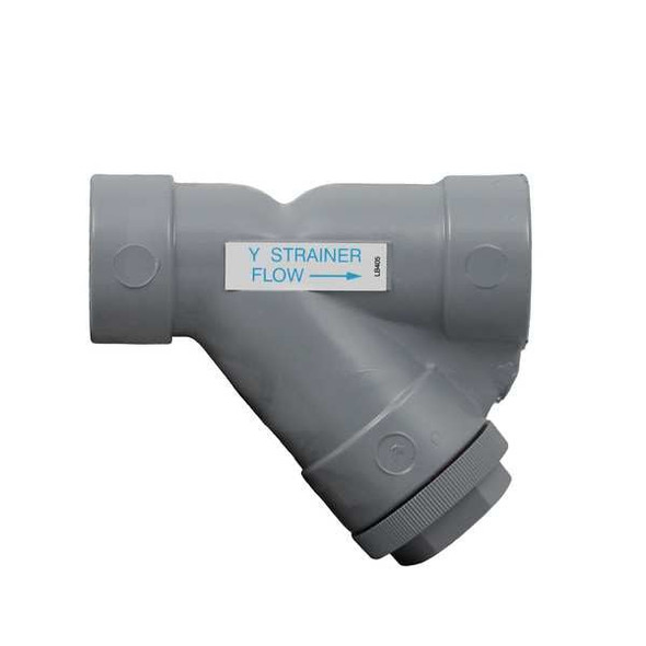 Hayward Flow Control Y Strainer, 1/2" Pipe, Threaded, CPVC, 150 psi YS20050T