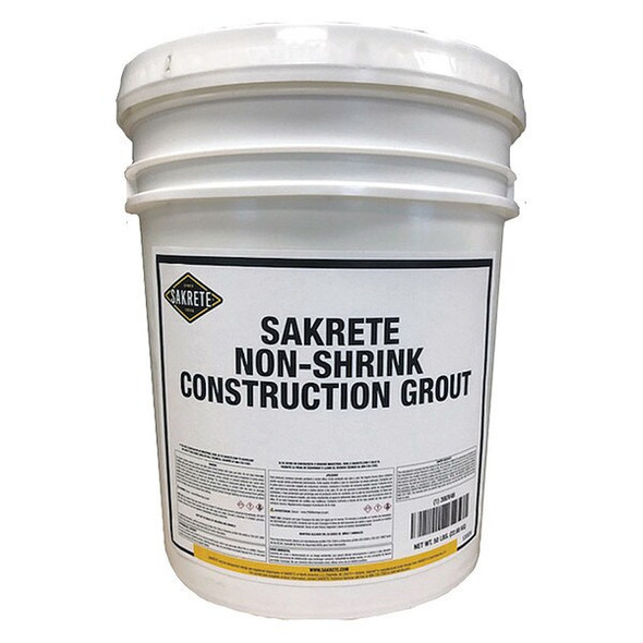 Sakrete Grout, Pail, Gray, Non-Shrink Construction 120024