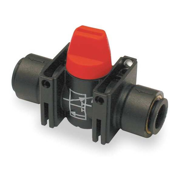Legris 1/4" Push Glass-Fill Nylon Mini Ball Valve Inline 7913 56 00