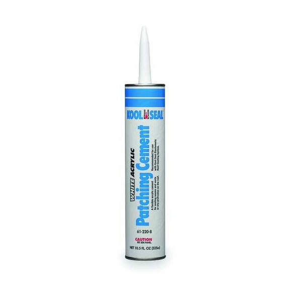 Acrylic Patching Cement, 10.5 oz, Cartridge, White, Storm Patch