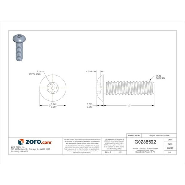 Tamper-Pruf Screws 81010