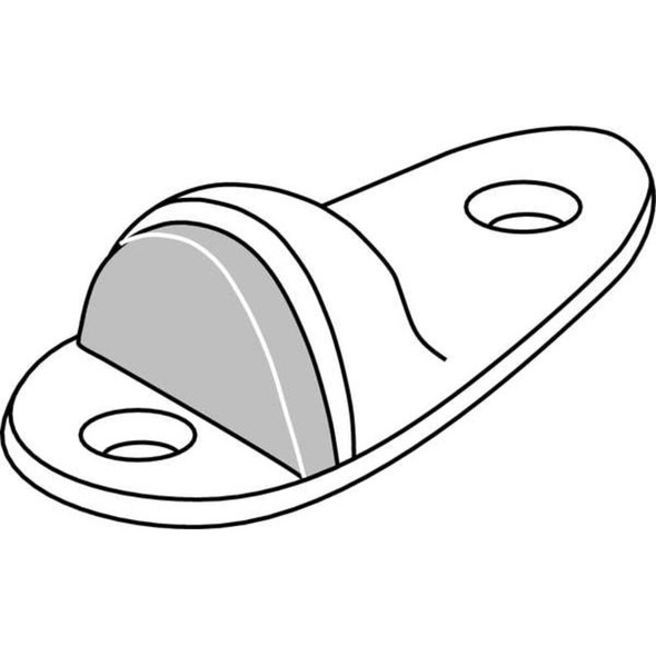 Rockwood Dome Door Stop, Cast Brass, 1-1-8"H x 2"W 445.26D