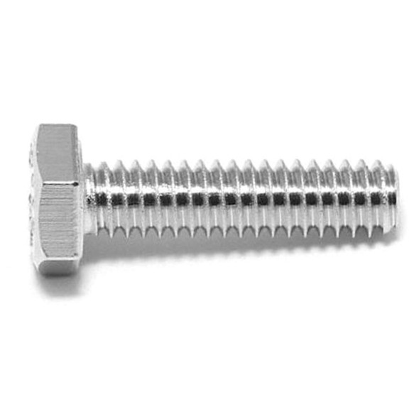 18-8, 1-4"-20 Hex Head Cap Screw, Plain Stainless Steel, 1 in L, 100 PK  FBHEXB14201P100