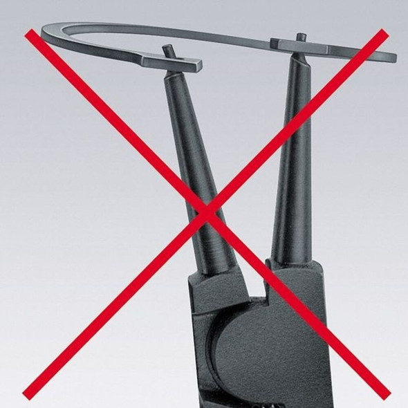 Knipex Retaining Ring Pliers,0.078 In Tip,0 Deg 46 11 A2 SBA