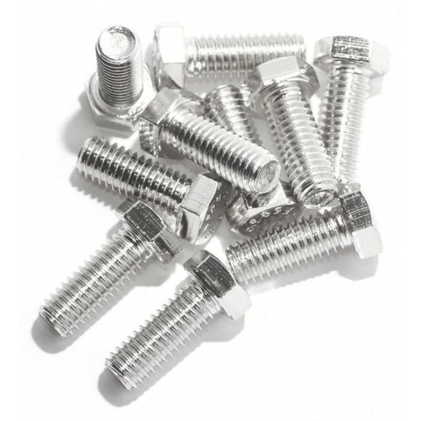 18-8, 1-2"-13 Hex Head Cap Screw, Plain Stainless Steel, 2 in L, 10 PK  FBHEXB12132FTP10