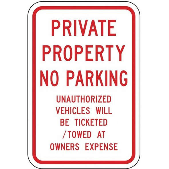 Lyle Private Property No Parking Sign,18"x12, PPR-062-12HA PPR-062-12HA