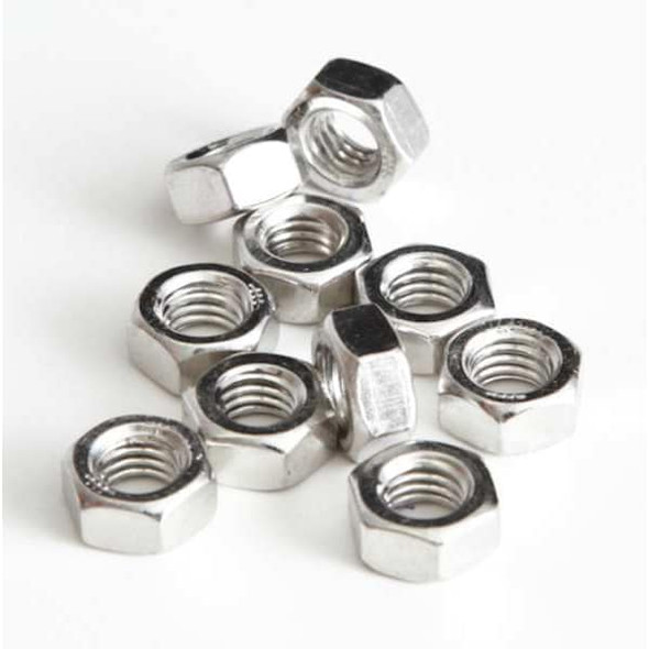 Heavy Hex Nut, 1/4"-20, 18-8 Stainless Steel, Not Graded, Advanced Corrosion Resistance, 50 PK