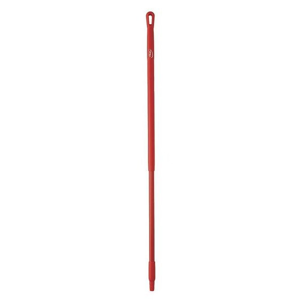 Vikan 51" Color Coded Handle, 1 1/4 in Dia, Red, Fiberglass 29364