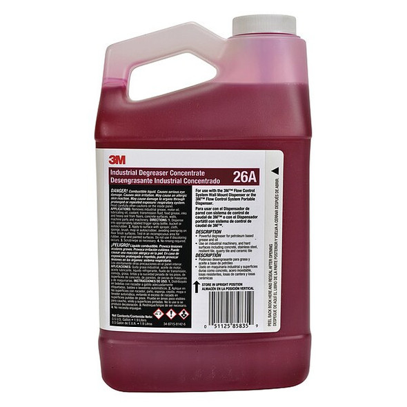 3m Industrial Degreaser, 0.5 gal. Jug, Liquid, Red 26A