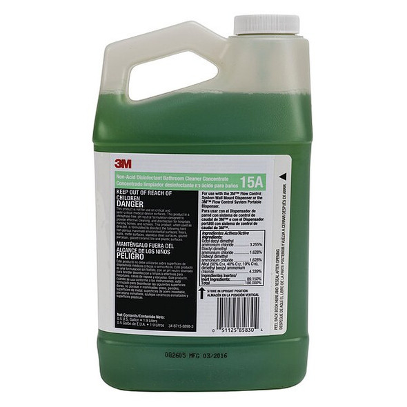 3m Non-Acid Bathroom Disinfectant Cleaner, 1.9L Jug 15A