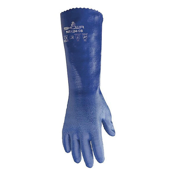 Showa Chemical Resistant Gloves,Blue,Sz 10,PR NSK24-10 Showa Chemical Resistant Gloves,Blue,Sz 10,PR NSK24-10