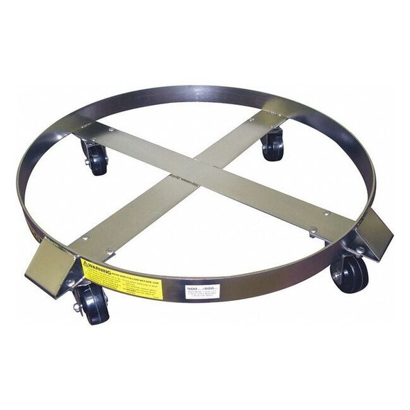 Manufacturer Varies Drum Dolly, 55 gal, 28.5 in L, Silver 240195