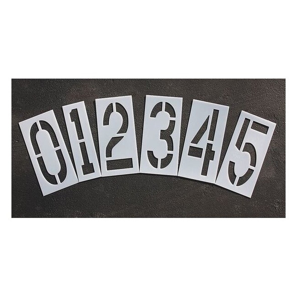 Rae Pavement Stencil,24 in,Number Kit,1/16, STL-116-8240 STL-116-8240