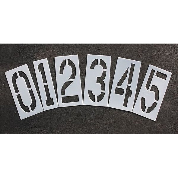 Rae Pavement Stencil,24 in,Number Kit,1/16, STL-116-8240 STL-116-8240