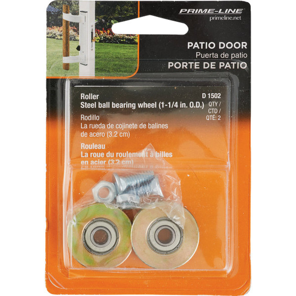 Prime-Line 1-1/4 In. Steel Patio Door Roller (2-Count)