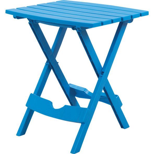 Adams Quik-Fold Blue 15 In. x 17.5 In. Rectangle Resin Folding Side Table 258420